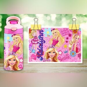 Barbie Personalized Kid’s Reusable Tumbler, Toddler Sippy Cup wit…